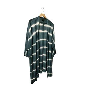 Torrid Blue Tye Dye Open Knit Cardigan